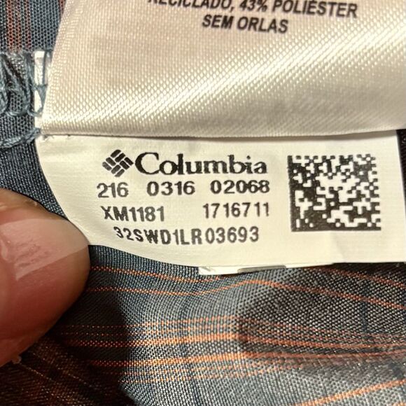 Columbia Omni Shade Shirt Men's XXL UPF 30 Plaid Gray Brown Roll Tab Sleeve NEW - Picture 10 of 10
